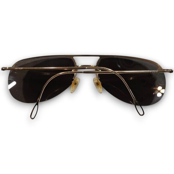 Gucci Aviator Style GG Gold Metal Frame & Black Lens Vintage Sunglasses w/ Case - Picture 5 of 12